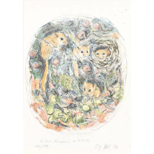 Fritz Hug — Mäusefamilie.