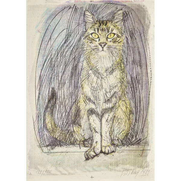 Fritz Hug — Sitzende Katze.
