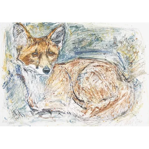 Fritz Hug — Liegender Fuchs.