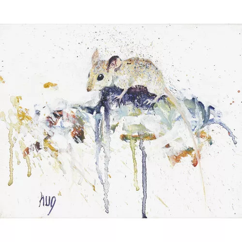 Fritz Hug — Maus mit Farbstudie.