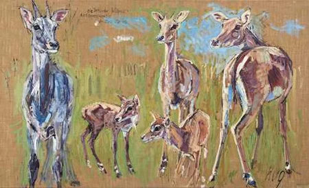 FRITZ HUG — Indische Nilgau Antilopen. 1970. — Koller Auktionen