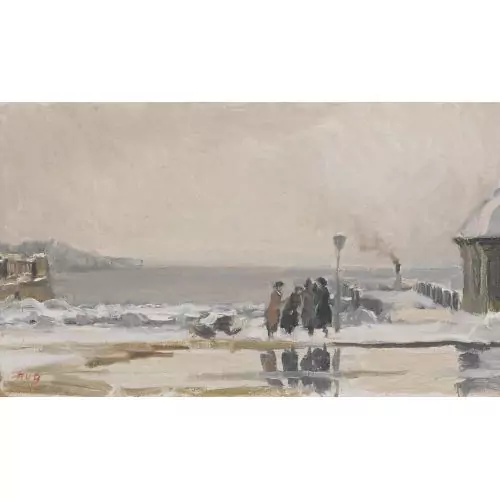Verschneite Promenade