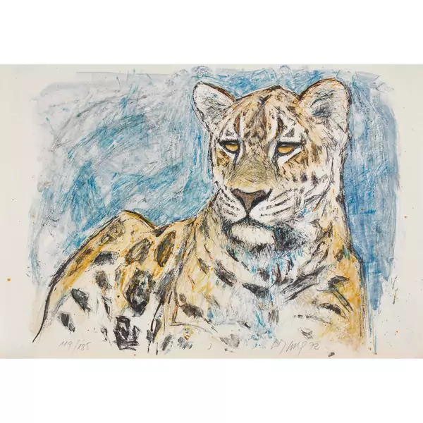 Liegender Leopard