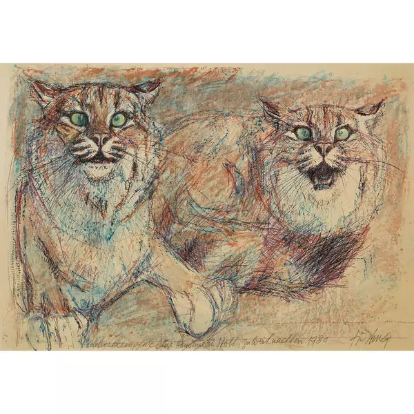 Zwei Wildkatzen