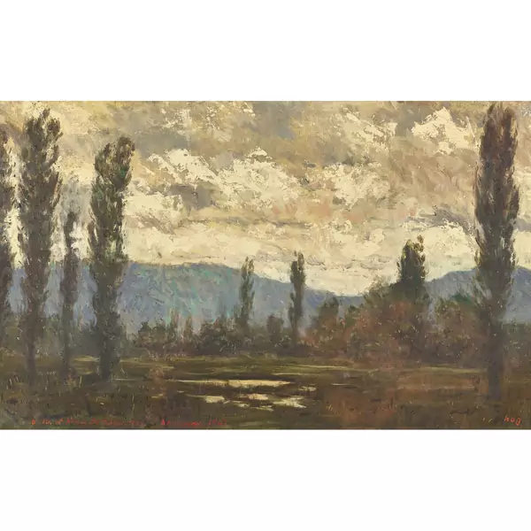 Weite Landschaft unter Wolkenhimmel