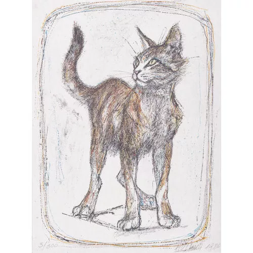 Fritz Hug — "Katze hochbeinig".