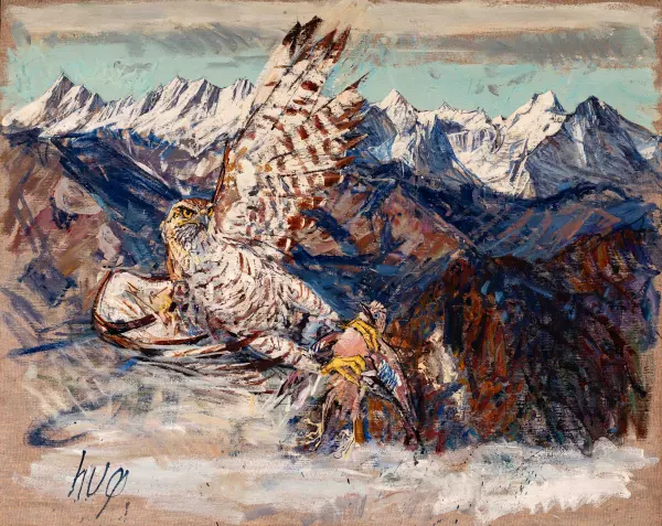 Raubvogel mit Beute