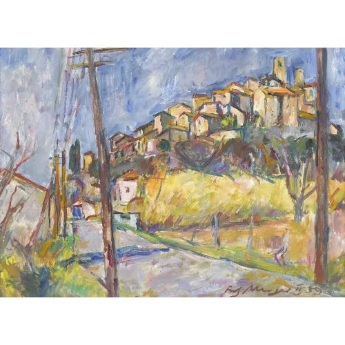 Fritz Meijer — Südliche Landschaft mit einer Stadt.