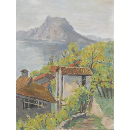 Fritz Meijer — Dorfpartie oberhalb des Lago di Lugano.
