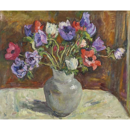 Anemonen in weisser Vase