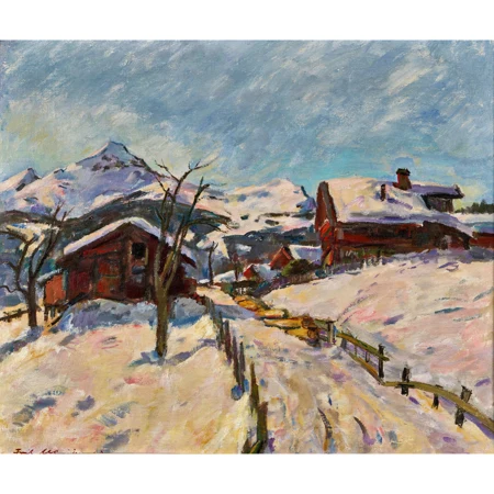 Sonnige Berglandschaft im Winter