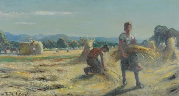 Fritz Pümpin — Gelterkinden: Erntezeit, 1954