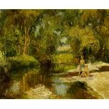 Sommer am Bach - Badende an der Ergolz