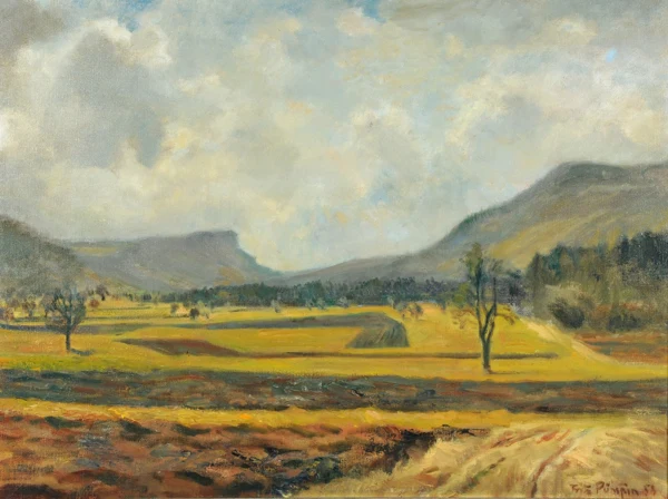 Fritz Pümpin — Februarstimmung auf dem Kilchbergerfeld, 1958