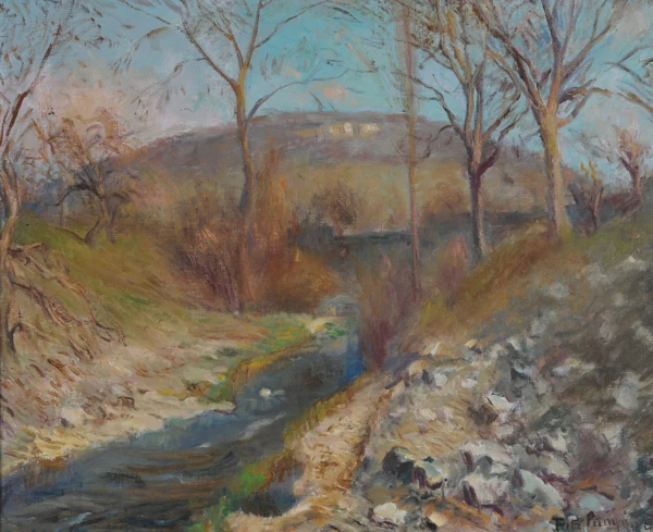 Fritz Pümpin — Gelterkinden: Am Homburgerbach, 1949