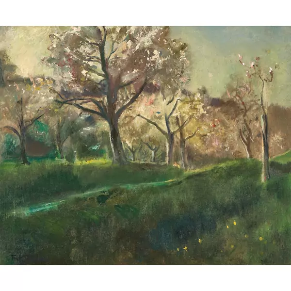 Blühender Obstgarten