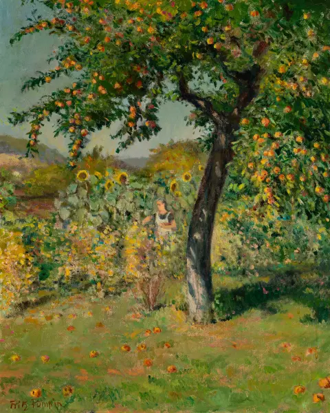 Frühlingsszene mit Sonnenblumen