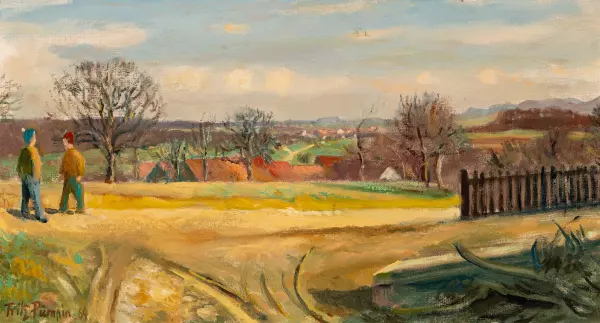 Rünenberglandschaft im Vorfrühling. 1964