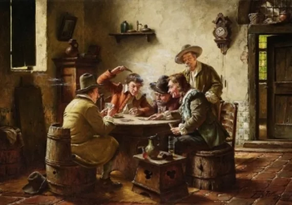 Fritz Wagner — Kartenspieler in der Stube