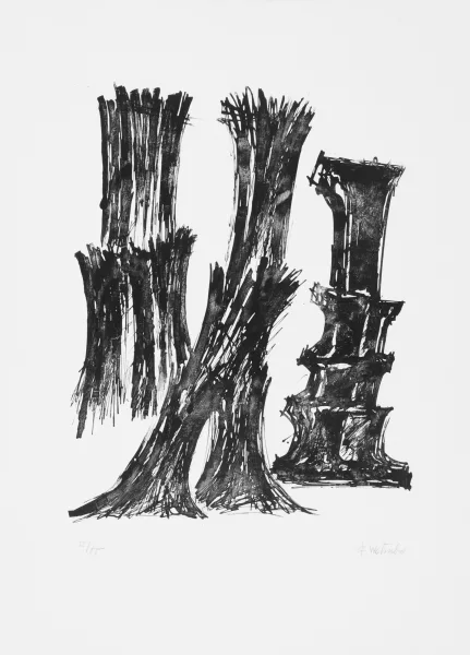 Fritz Wotruba — 2 Blätter: Ohne Titel