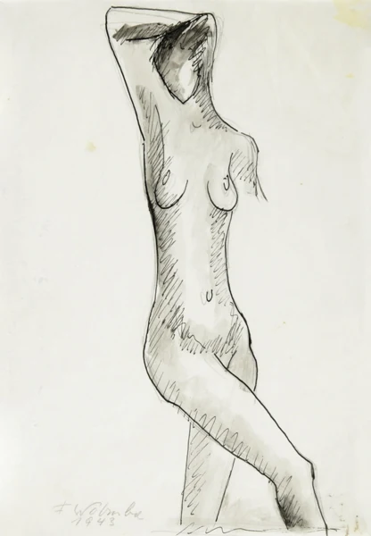 Fritz Wotruba — Stehender Frauenakt, 1943