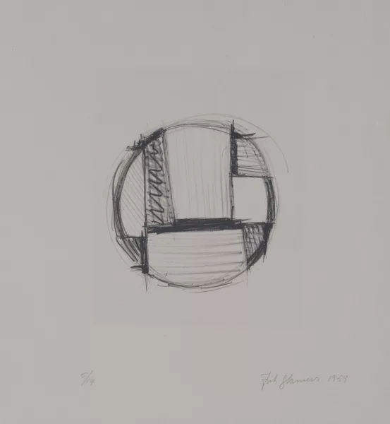 Fritz Glarner — Drawing for Tondo No. 2, 1959