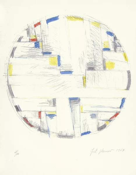 Fritz Glarner — Color Drawing For Tondo, 1964