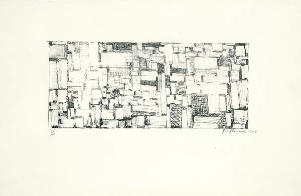 Fritz Glarner — Drawing for a Relational Painting, 1958