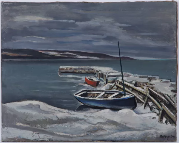 Gabriel Haberjahn — Lac de Neuchâtel, le port d'Estavayer"