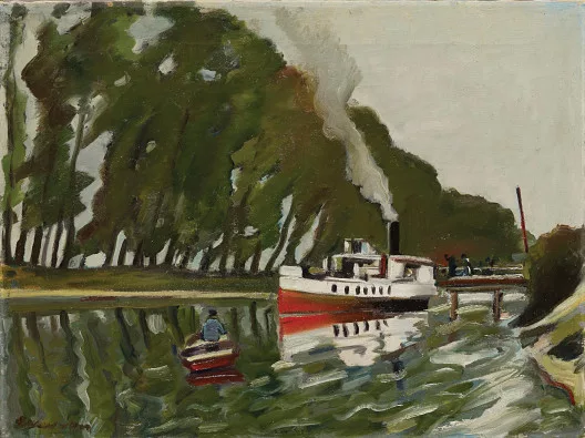 Gabriel Haberjahn — Bateau à vapeur sur la Thielle