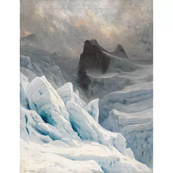"Jonction des Glaciers des Bossons et du Taconnaz au dessous des Grands Mulets"