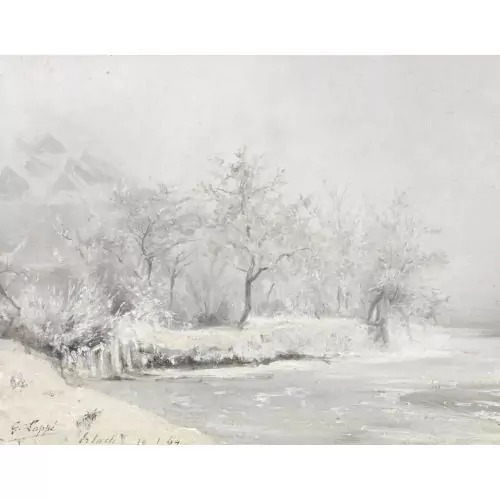 Winterlandschaft bei Erlach