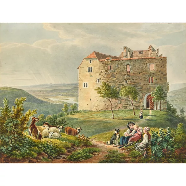 GABRIEL LORY — Schäfer vor Schloss Habsburg.