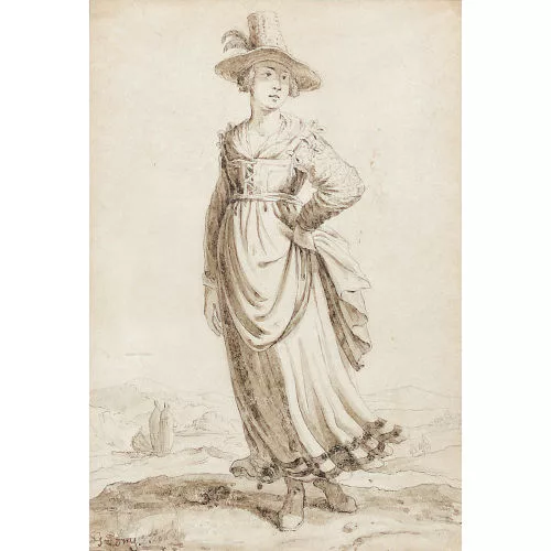 GABRIEL LORY — Bildnis einer Dame in Tracht.
