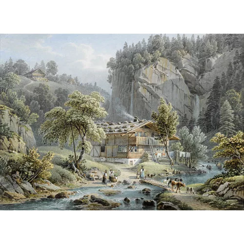GABRIEL LORY — Vue prise au Hünibach près Thoune.