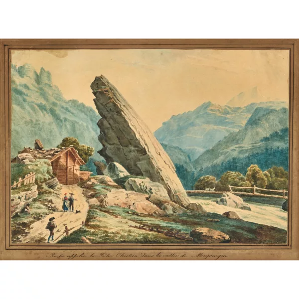 GABRIEL LORY — "Roche appelée la Röhe Chistein dans la vallée de Meyringen".