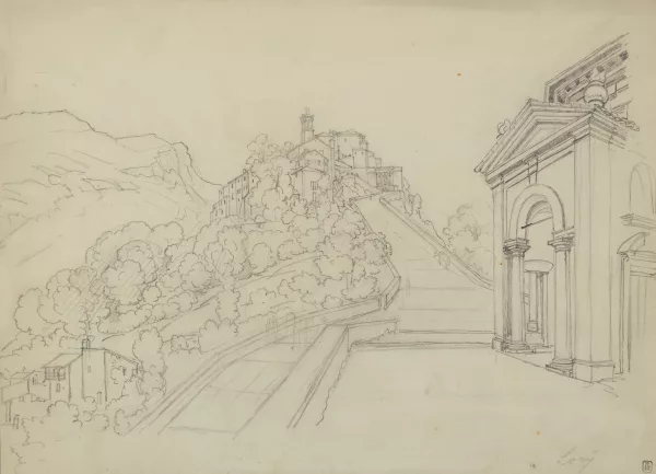 Gabriel Lory fils — Blick gegen den Sacro Monte di Varese