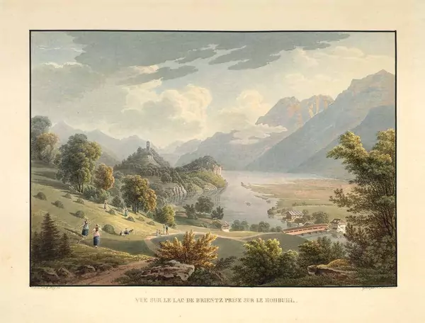 Gabriel Lory fils — Vue sur le Lac de Brientz prise sur le Hohbuhl — Galerie Kornfeld