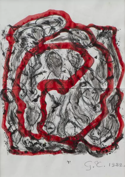 Gaston TEUSCHER (1903-1986), 'Sans titre' (1982), aquarelle et encre — DognyAuction