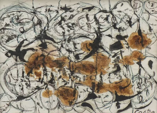 Gaston TEUSCHER (1903-1986), 'Composition' , encre et aquarelle — DognyAuction