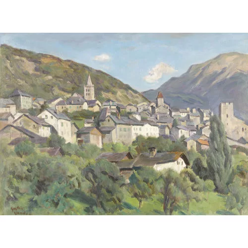 Gaston Vaudou — Ansicht von Leuk-Stadt.
