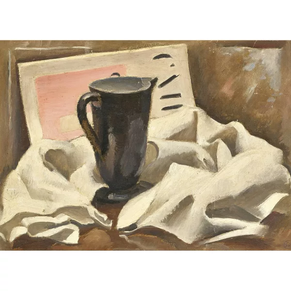 Gaston Vaudou — "Vase noir, serviette, cahier d'art".