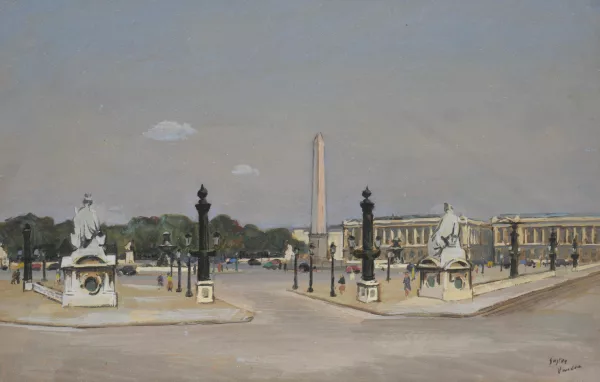 Gaston Vaudou — Gaston VAUDOU (1891-1957) "Paris place de la concorde"
