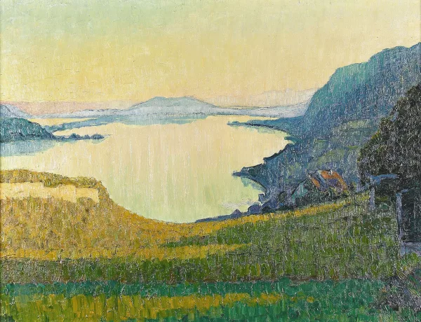 Geiger, Ernst Samuel — "Herbstabend am Bielersee".