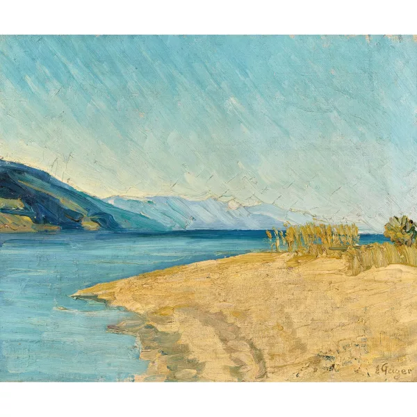Geiger, Ernst Samuel — "Am Strand der Petersinsel".