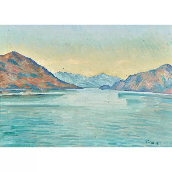 Geiger, Ernst Samuel — Blick auf den Lago Maggiore.