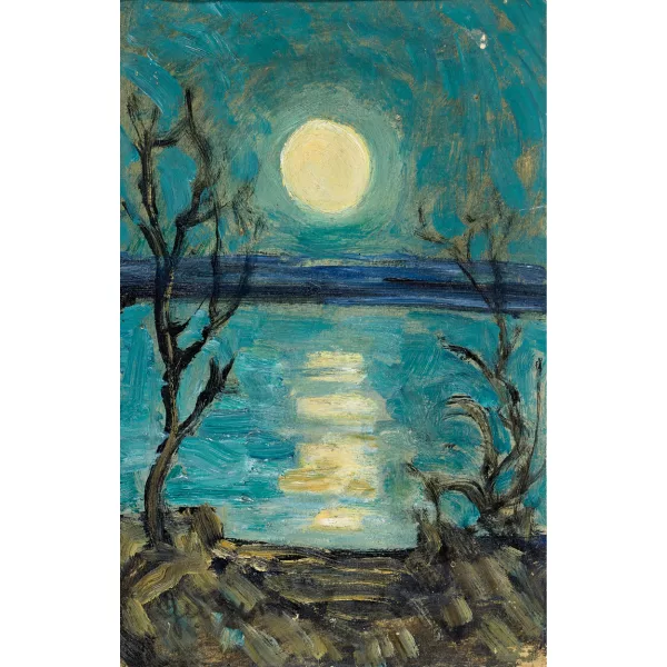 Geiger, Ernst Samuel — Mondnacht über dem See.