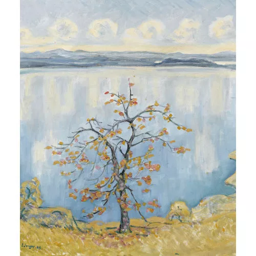 Geiger, Ernst Samuel — "Bielersee im Herbst".