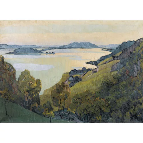 Geiger, Ernst Samuel — Herbstabend am Bielersee.