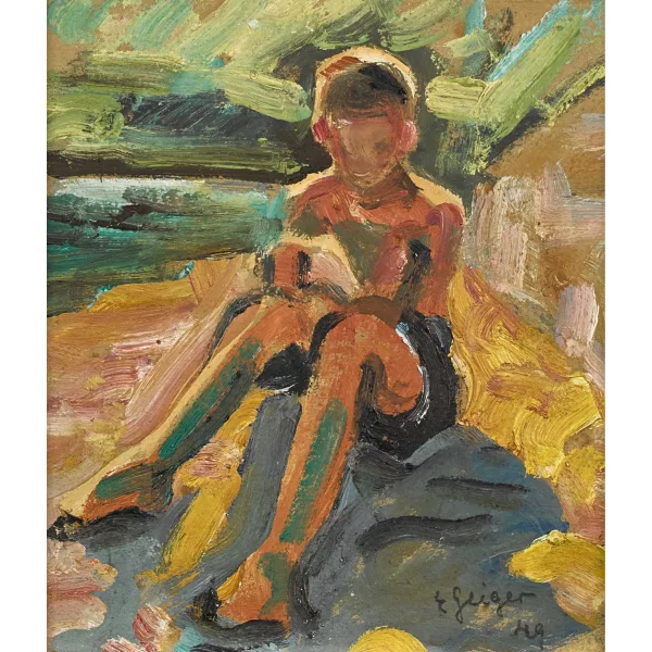 Geiger, Ernst Samuel — "Bub an der Abendsonne".